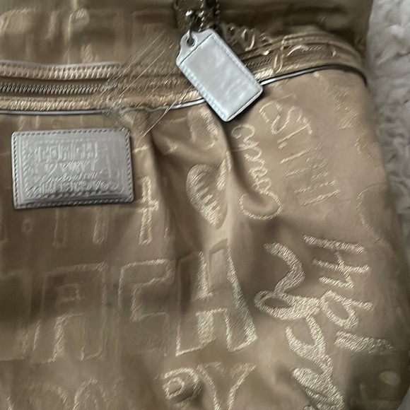 Gently used Coach bag in color gold - Picture 10 of 13